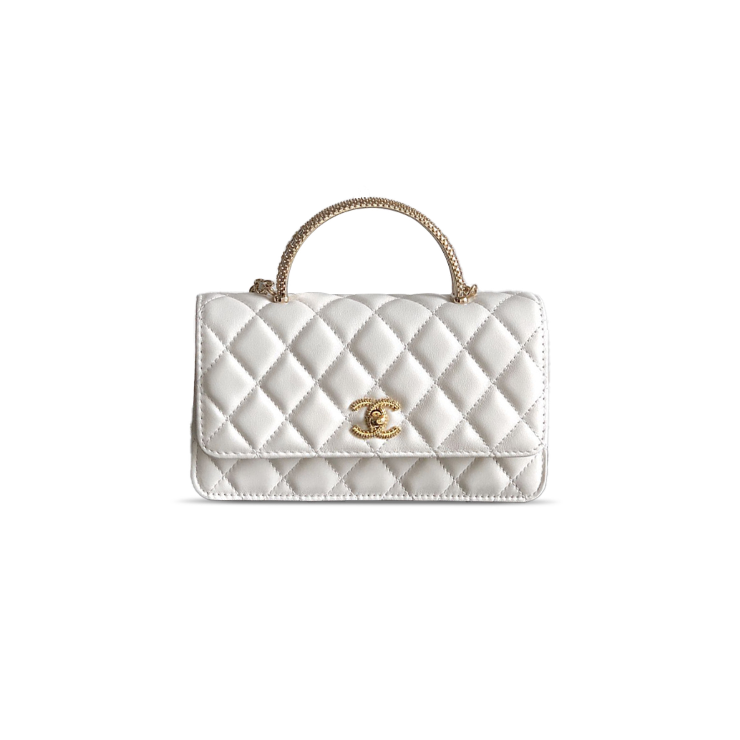 Ch**el mini rhinestone handle accordion bag (18.5*11*6cm)